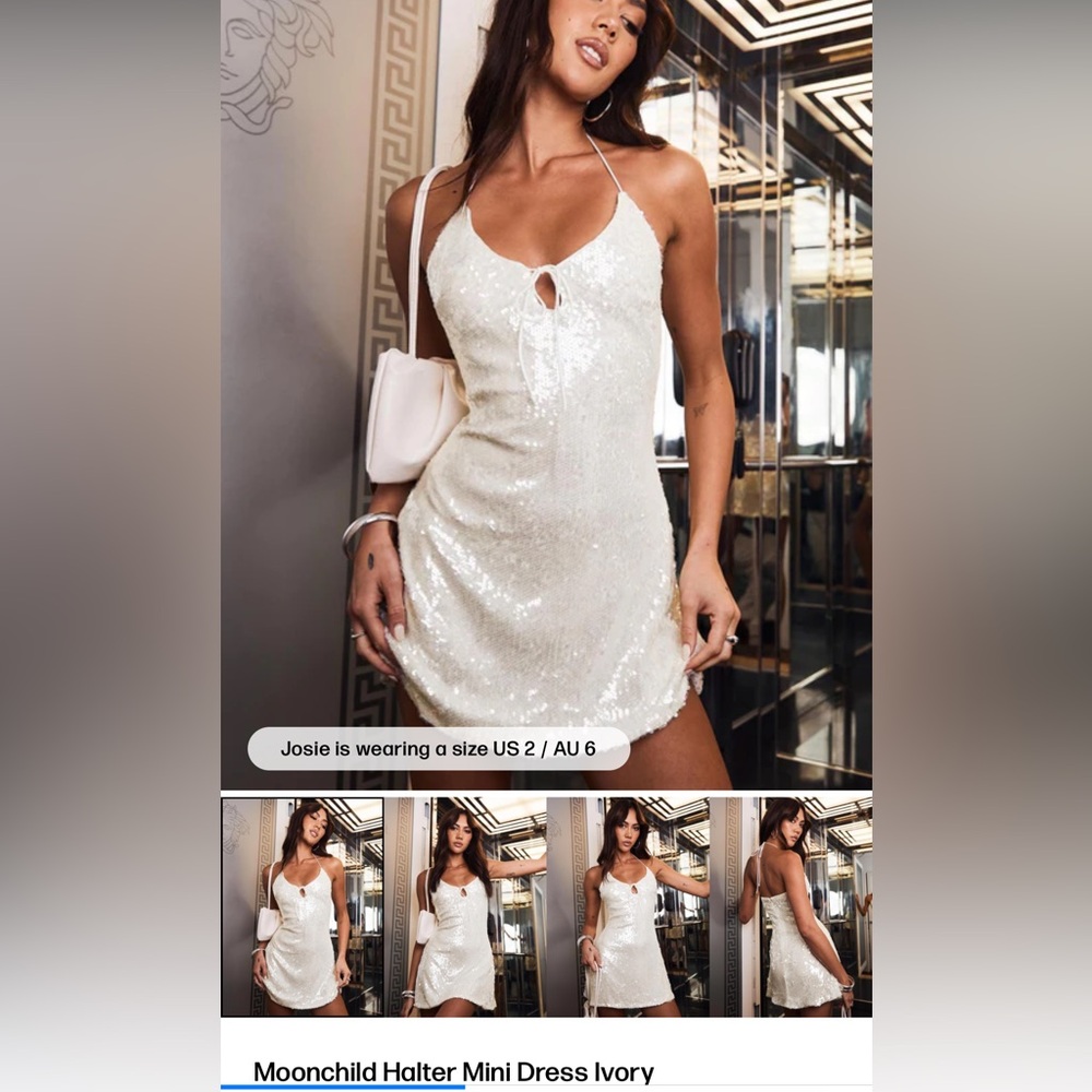 Princess Polly Ivory Mini Dress